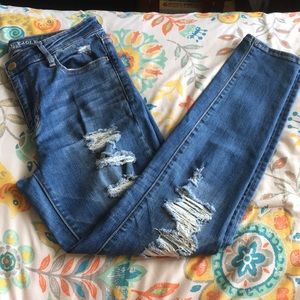 American Eagle Super Stretch X distressed jeans